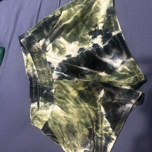 Freshman Green and Black Tie-Dye Athletic Shorts